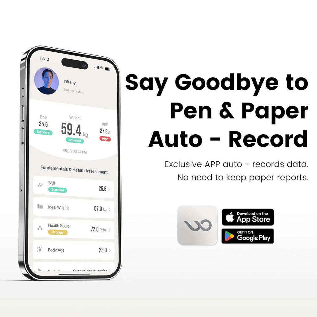 Smart Body Fat Scale Digital Bluetooth Bathroom Scale Accurately Measures Body Fat and 55 Body Composition Indicators