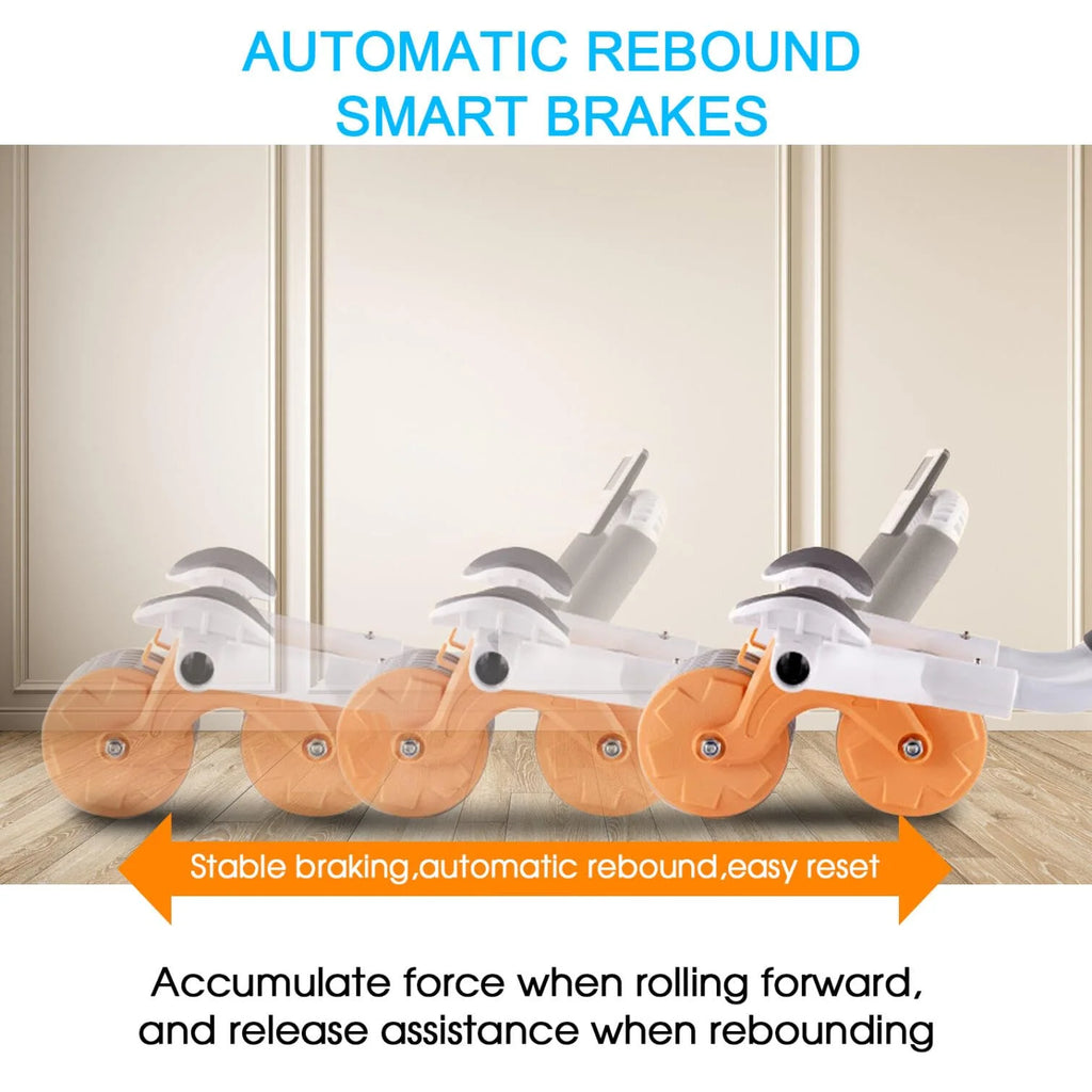 2025 New with Timer Ab Abdominal Exercise Roller Elbow Support, Abs Roller Wheel Core Exercise Equipment, Automatic Rebound Abdominal Wheel