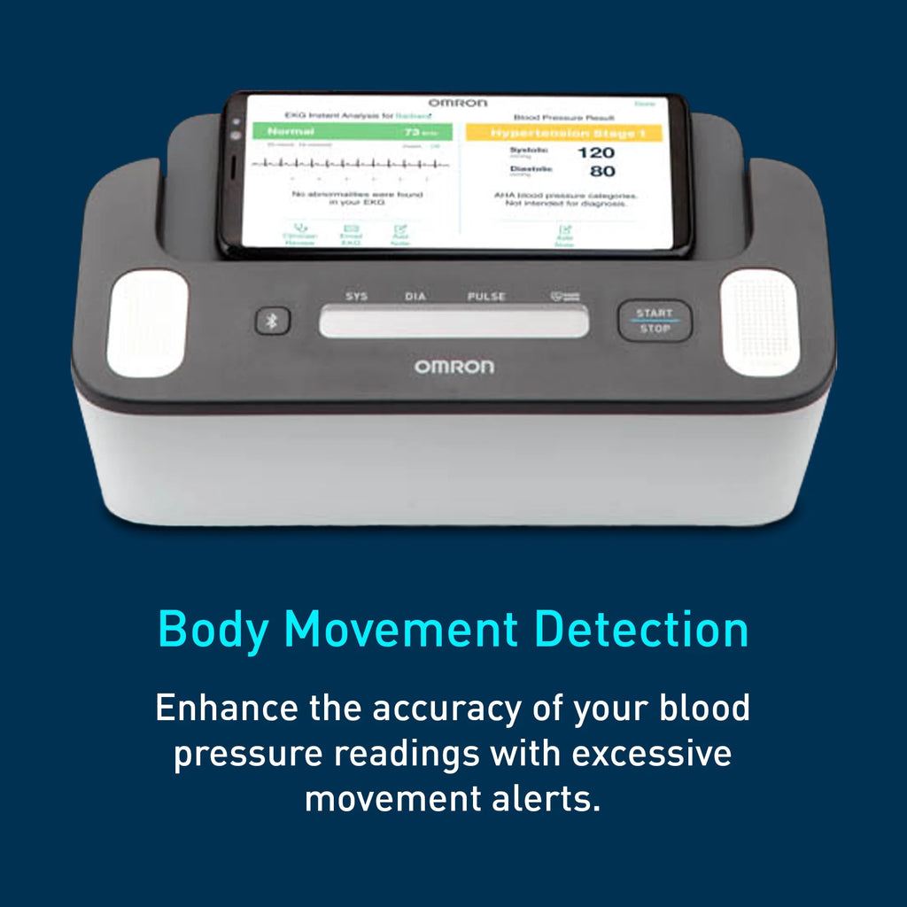 Complete 2-In-1 Upper Arm Blood Pressure Monitor and EKG Monitor for Home Use