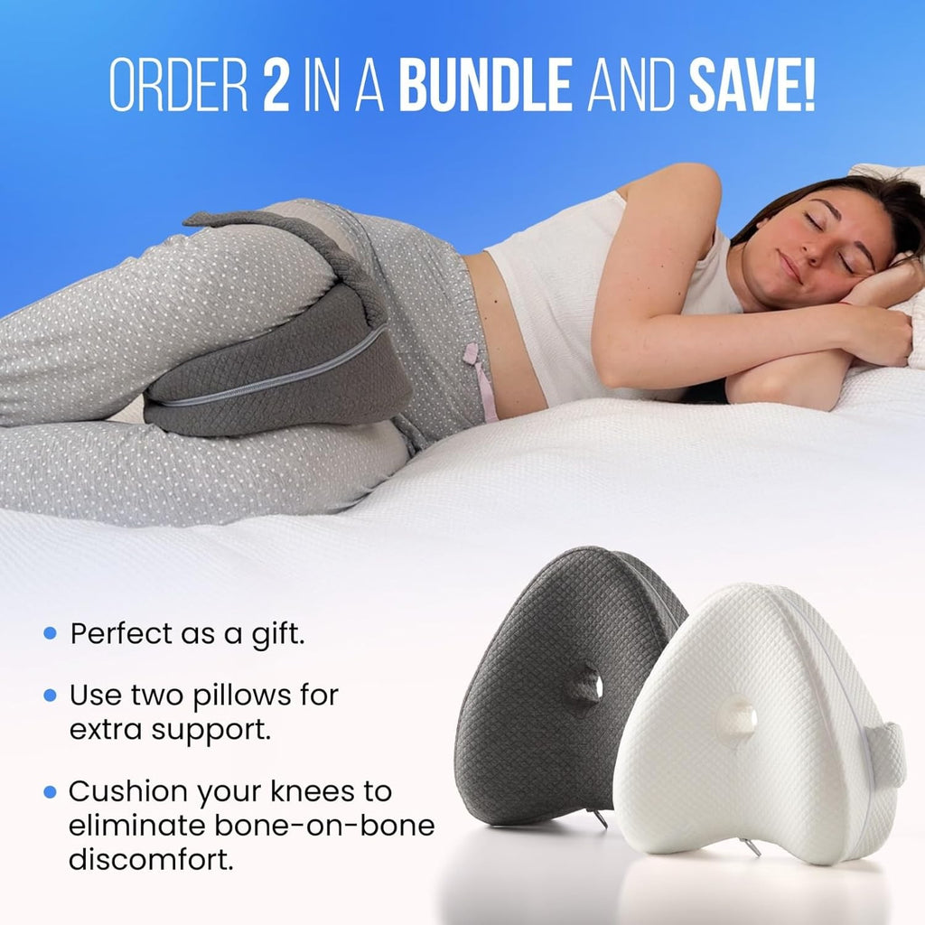 Knee Pillow for Side Sleepers Hip Pain - between Leg Pillow for Side Sleeping -