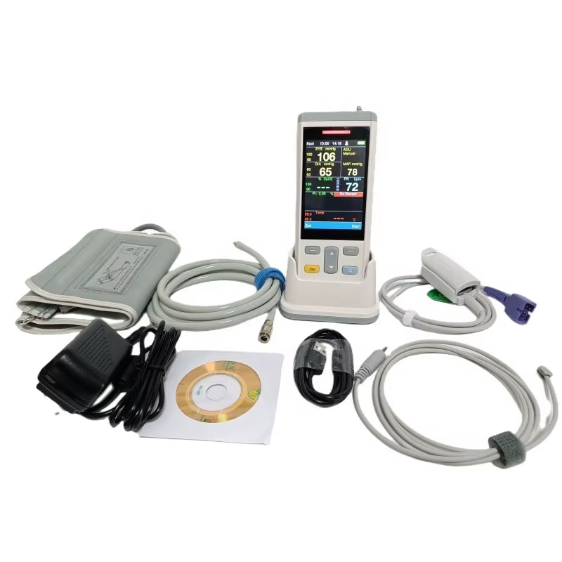PC100V OEM/ODM Handheld Vet Multiparameter Monitor De Sign Vital Veterinaria Multiparameter Monitor