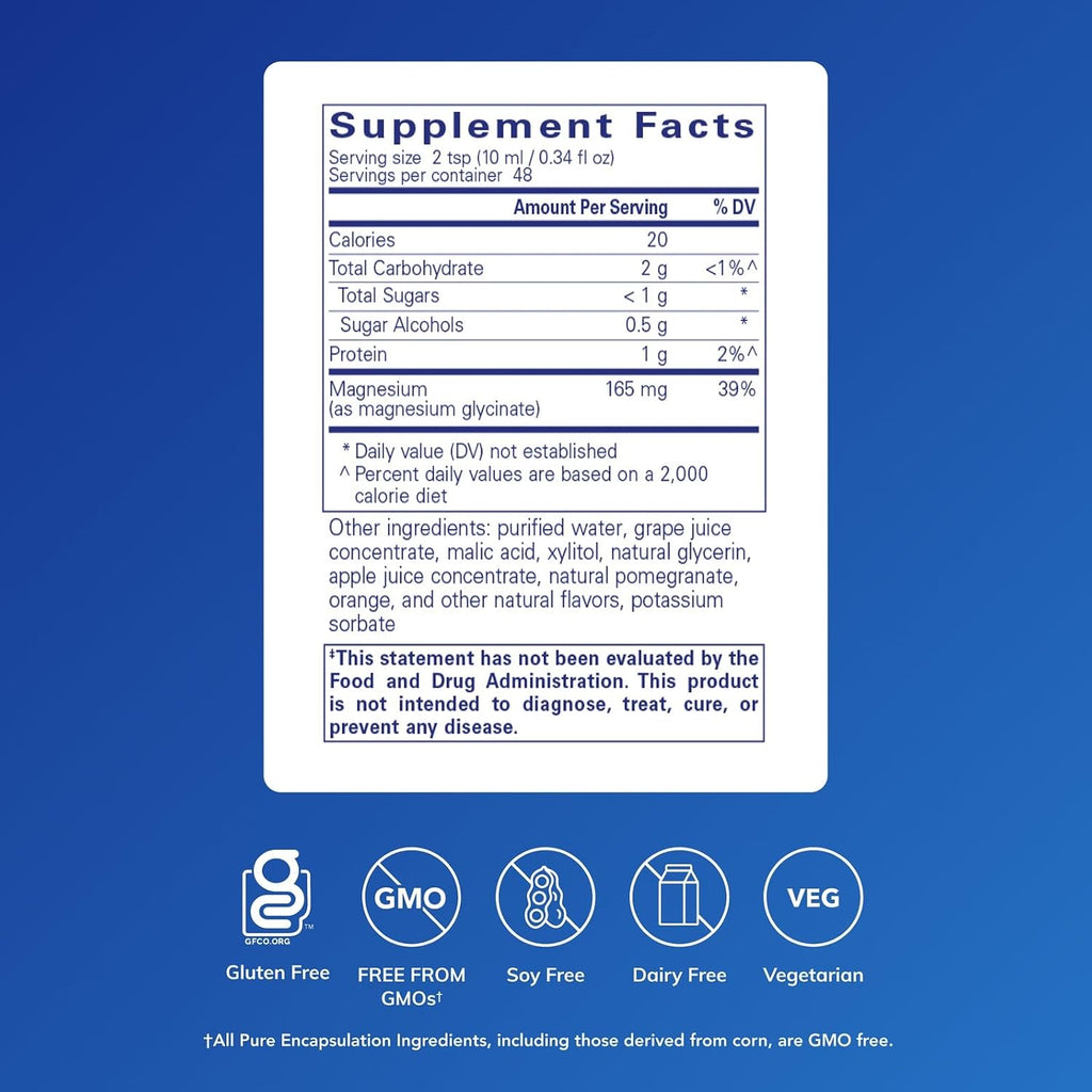 Magnesium Glycinate Liquid, 16.2 Fl Oz