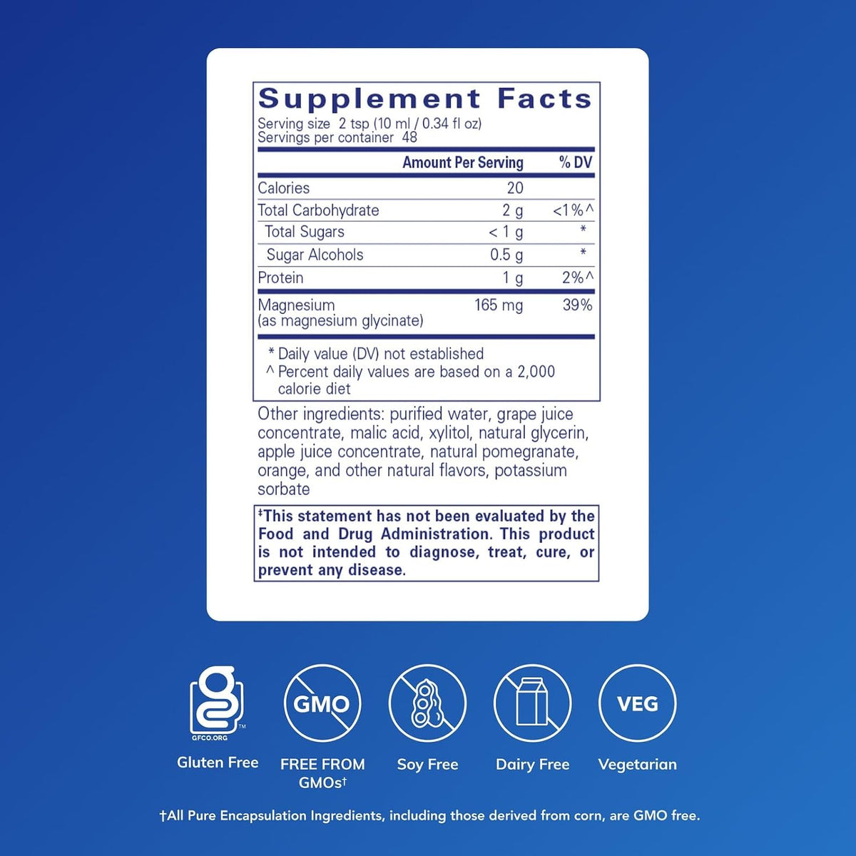 Magnesium Glycinate Liquid, 16.2 Fl Oz