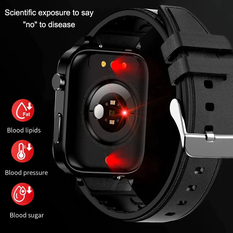Painless Non-Invasive Blood Sugar Smart Watch Men Laser Treatment Health Blood Pressure Sport Smartwatch Women Glucometer Watch