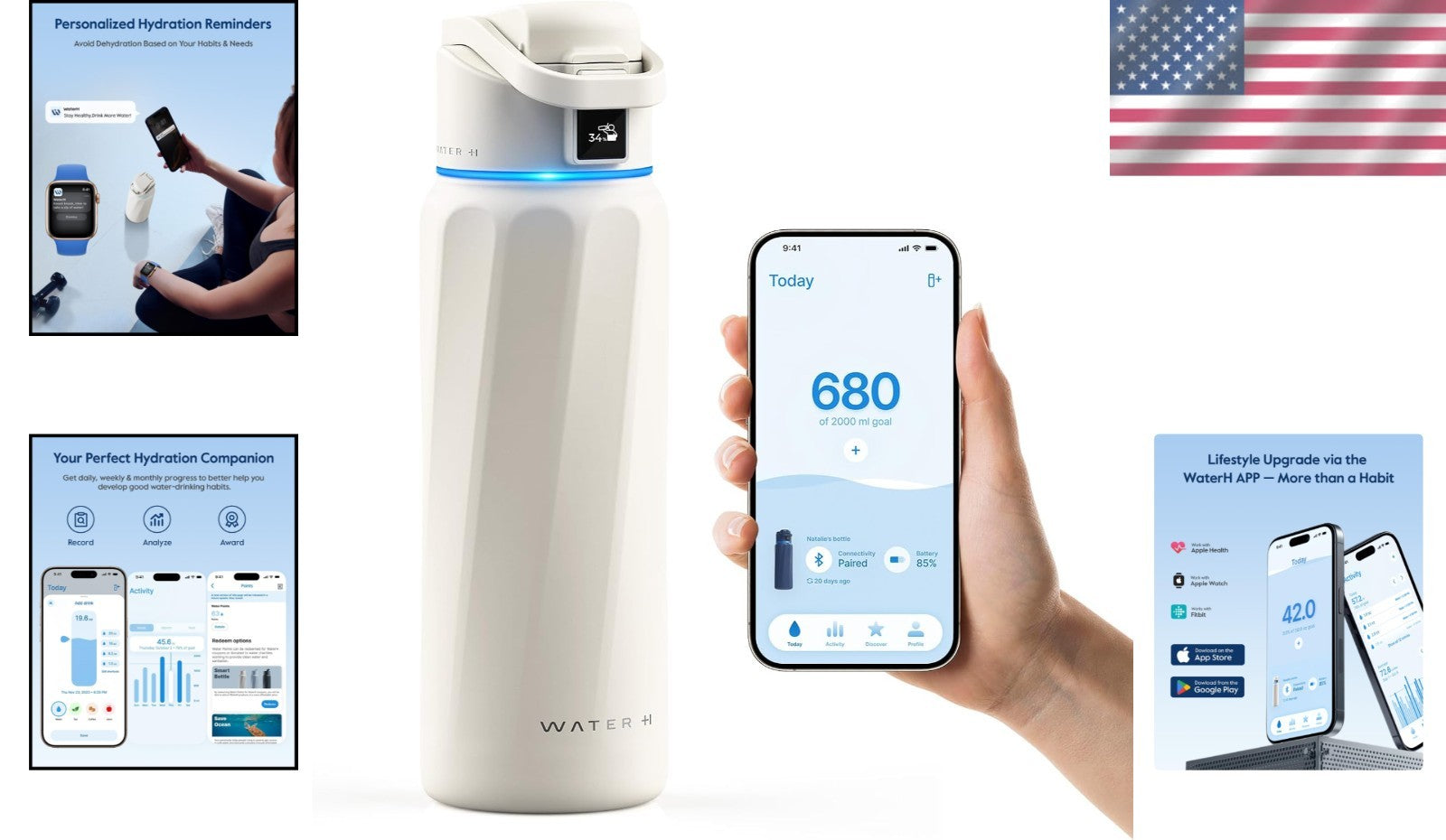 Bpa-Free Smart Water Bottle for Health & Wellness