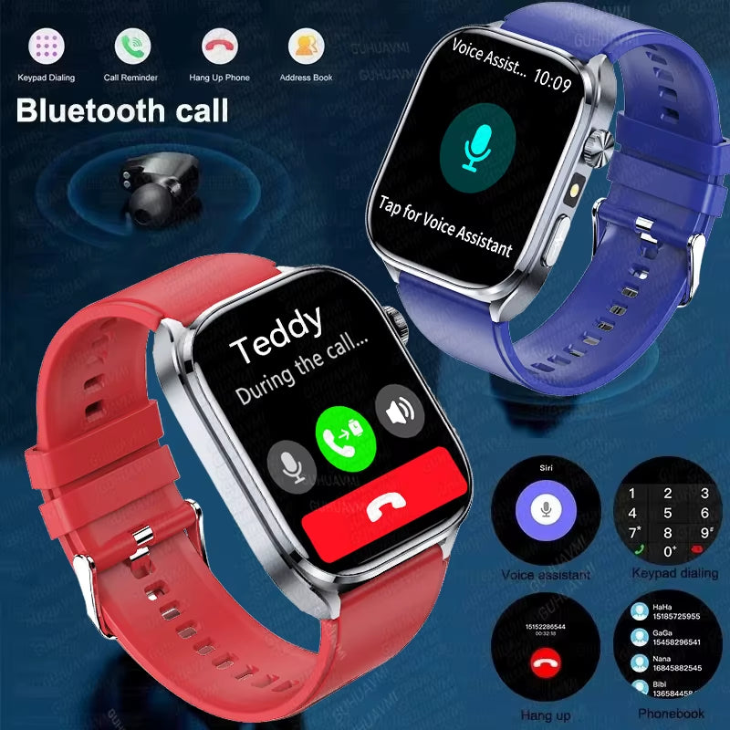 2025 New Accurate ECG Smart Watch Heart Health Analysis Blood Analysis Blood Lipid Blood Pressure BT Call Smart Watches for Men