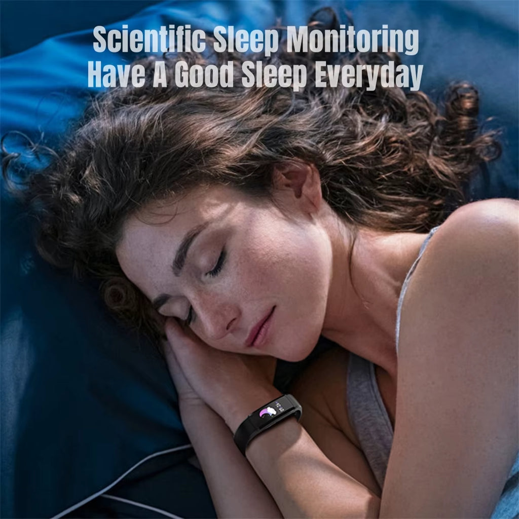 New Smart Band Watches Sports Fitness Bracelet 3ATM Waterproof Heart Rate Blood Pressure Monitoring Smartband for Men Women