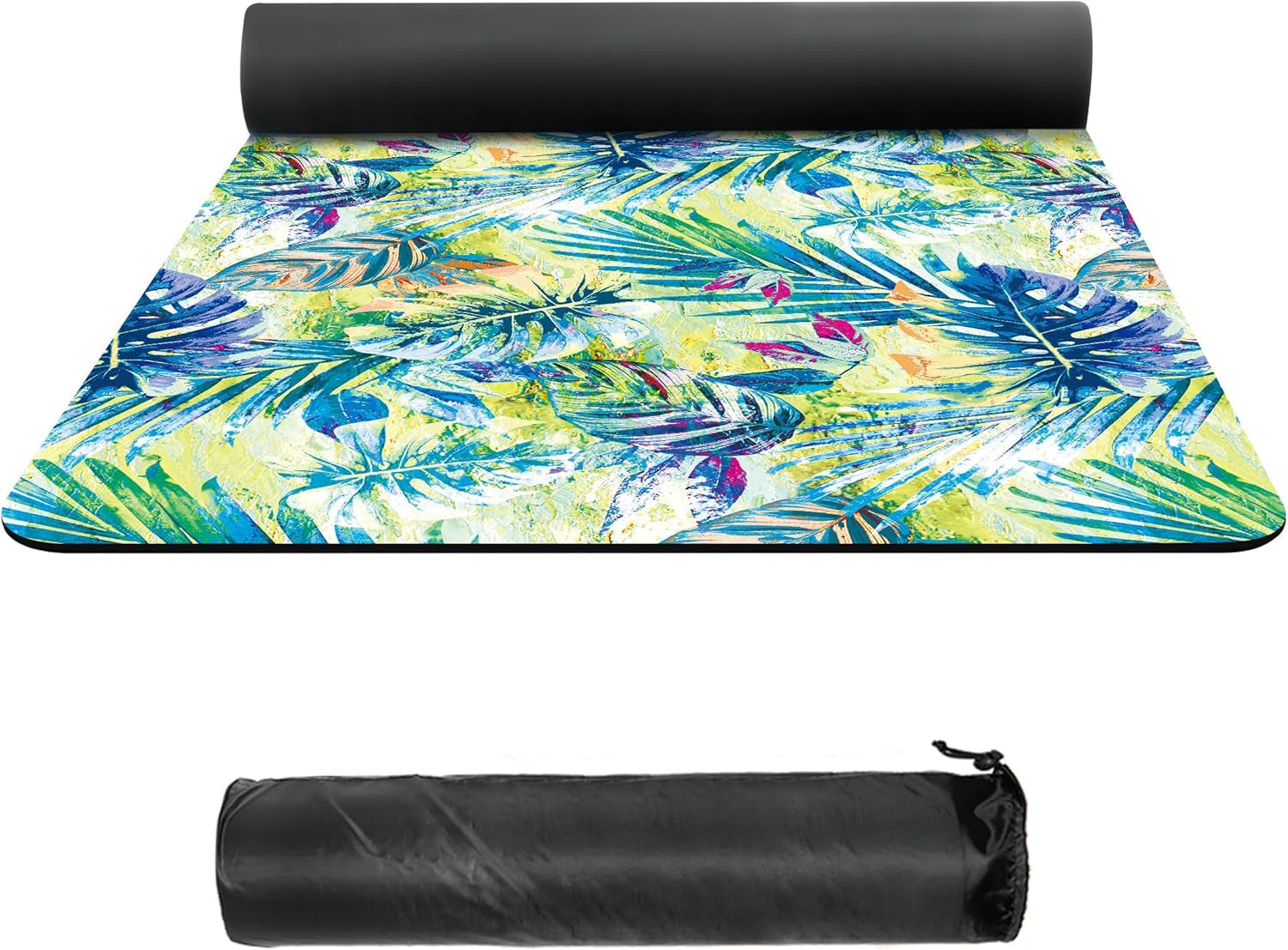 Suede TPE Yoga Mat High Density Non Slip Yoga Mats with Carrying Bag,72"X32" Extra Thick 8MM Exercise & Workout Mat for Yoga, Pilates and Fitness
