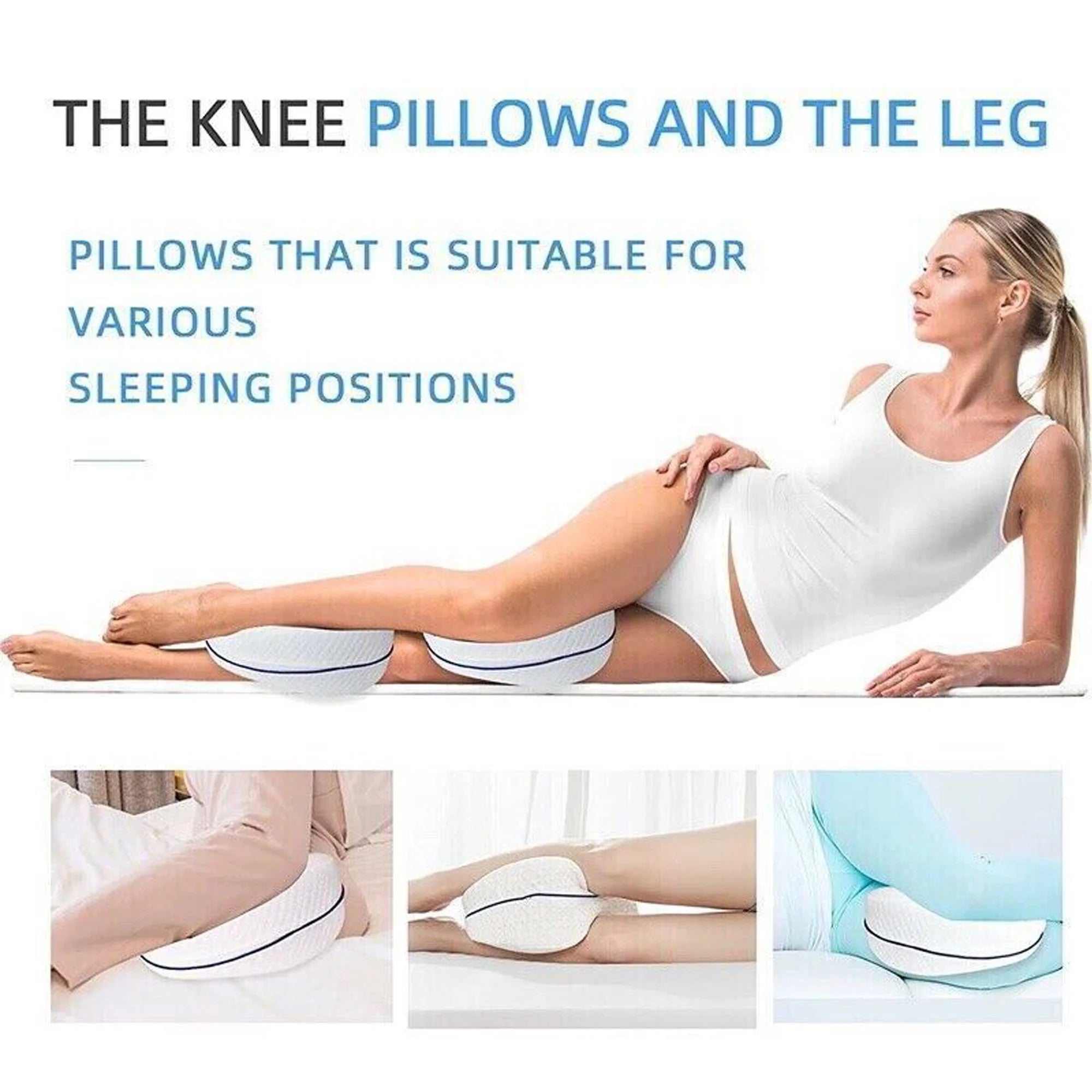 Legacy Leg & Knee Foam Support Pillow Soothing Comfort from Pain for Sciatica, Back, Hips, Knees, Joints