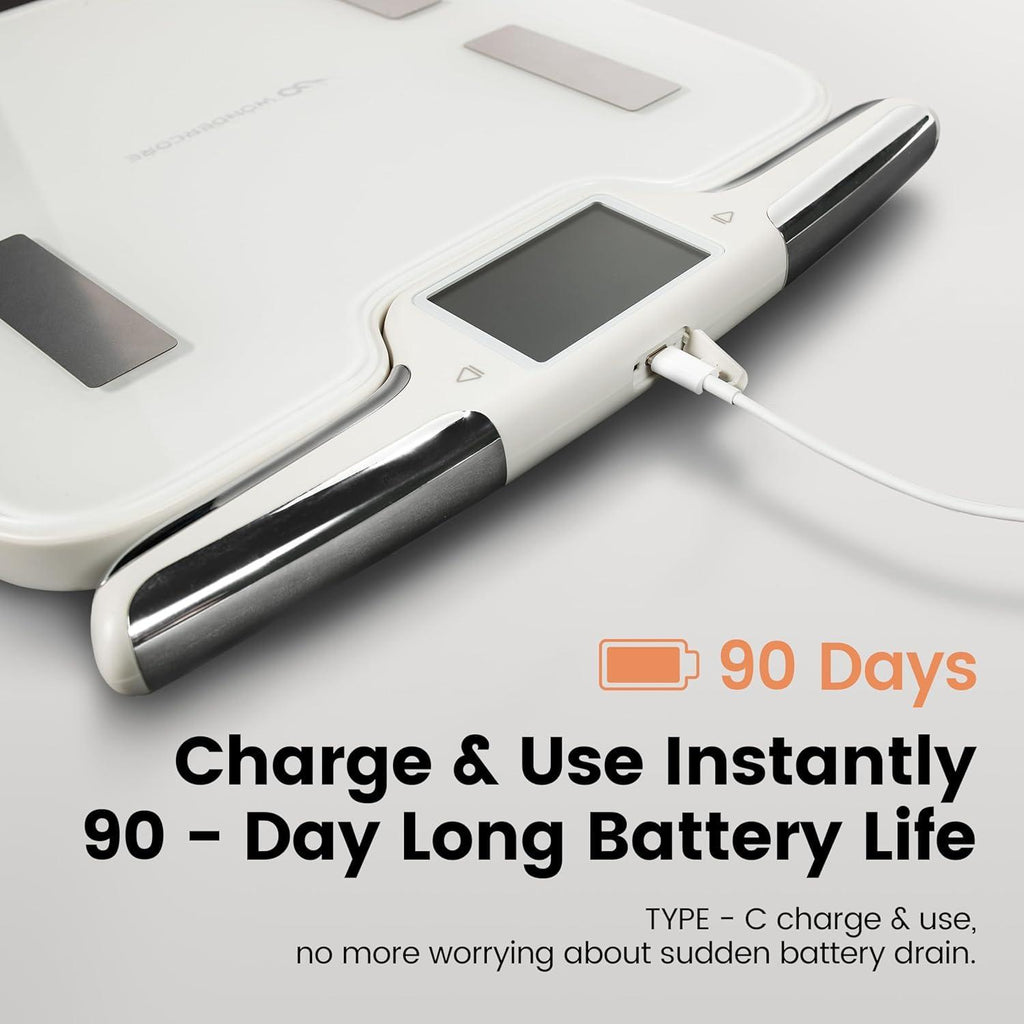 Smart Body Fat Scale Digital Bluetooth Bathroom Scale Accurately Measures Body Fat and 55 Body Composition Indicators