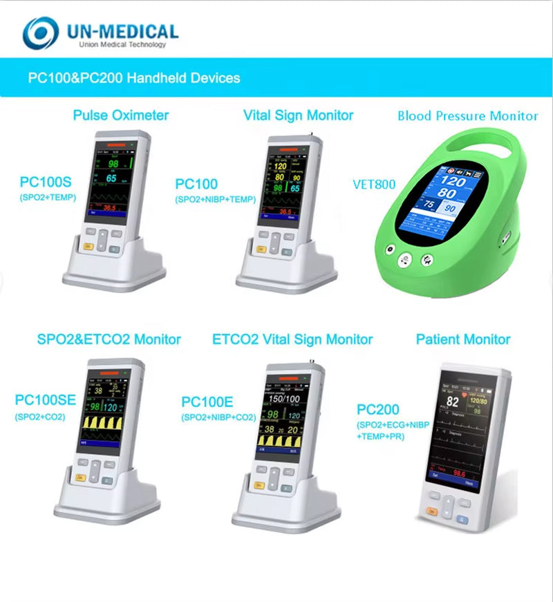 PC100V OEM/ODM Handheld Vet Multiparameter Monitor De Sign Vital Veterinaria Multiparameter Monitor